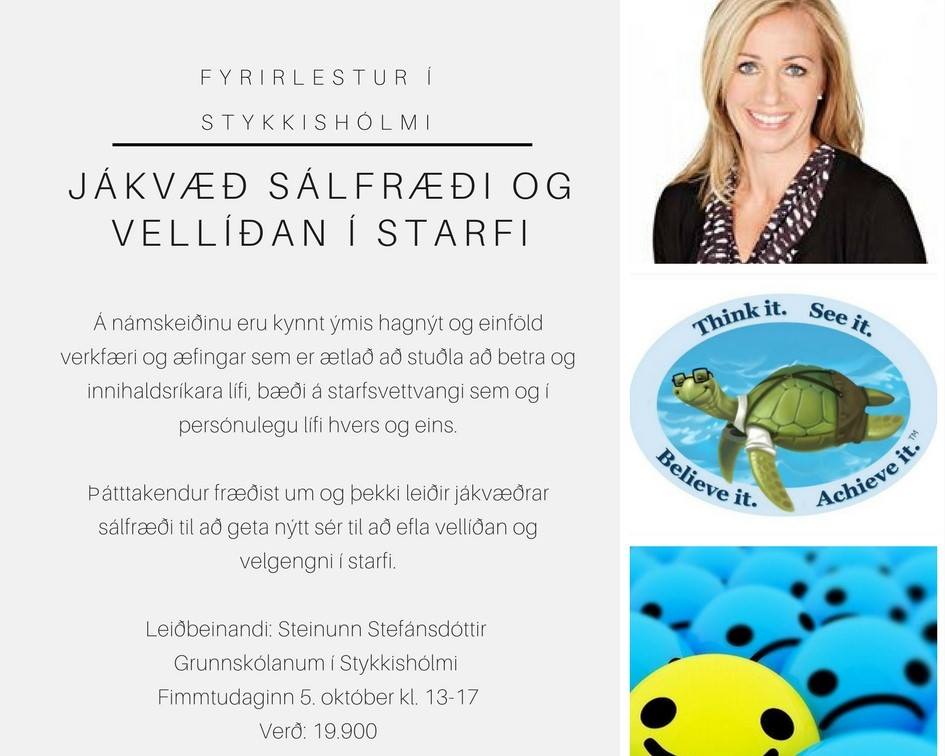 Jákvæð sálfræði og vellíðan í starfi - við erum að taka á móti skráningum á þett...