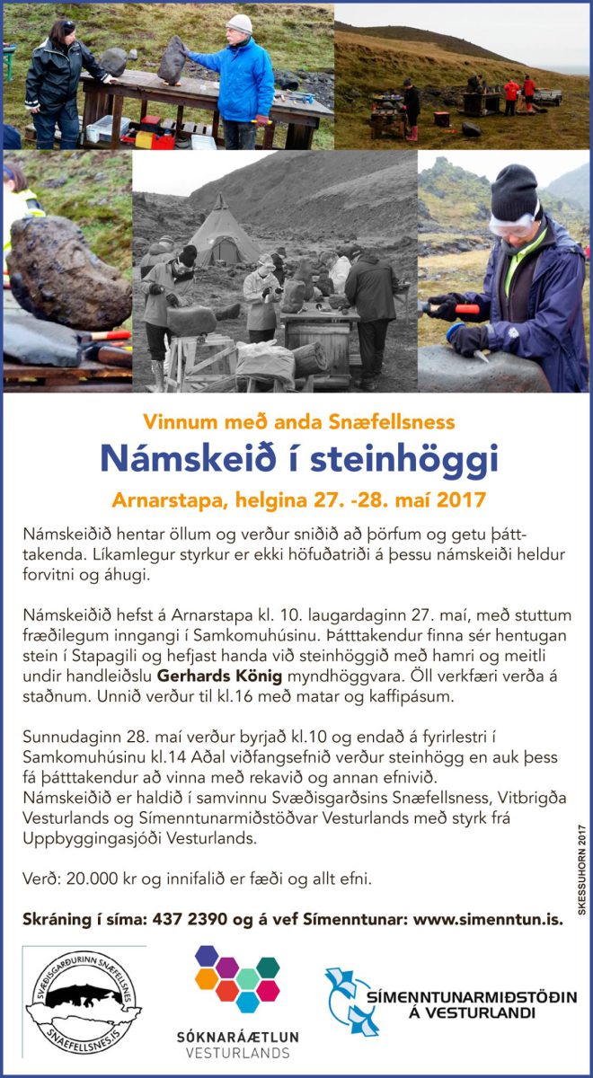Svæðisgarðurinn Snæfellsnes heldur nú í samstarfi við Sóknaráætlun Vesturlands, ...